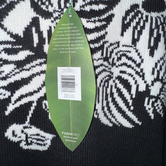 NWT Farm Rio Surreal Garden Knit Sweaterdress Size XL - Picture 5 of 10